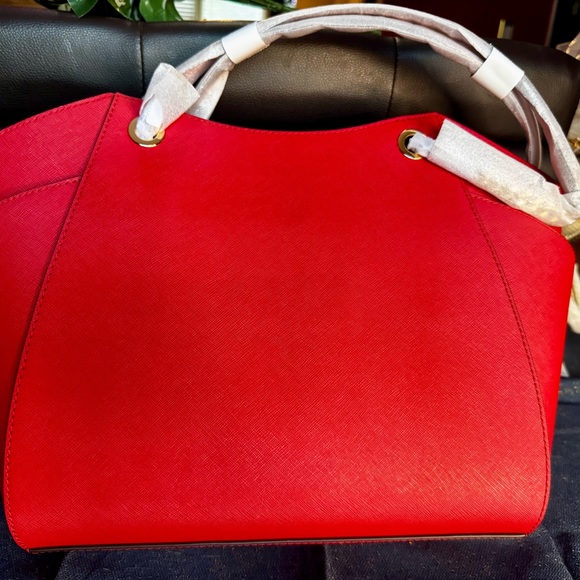 MICHAEL Michael Kors Red Structured Tote - Picture 3 of 13